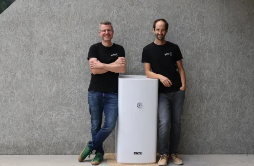 Die geht-e Gründer mit Warmwasserboiler