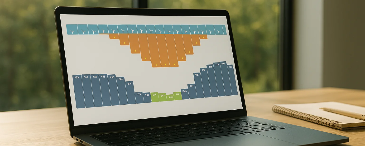 Dynamische Stromtarife und Börsenpreise - Visualisierung der stündlichen Preisschwankungen