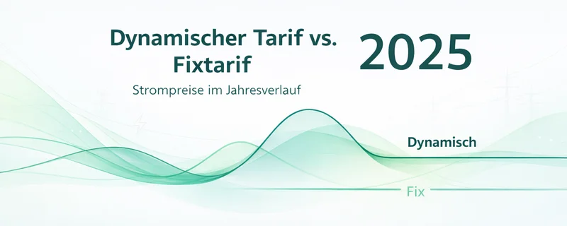 Dynamischer Tarif vs. Fixtarif - Strompreise im Jahresverlauf 2025