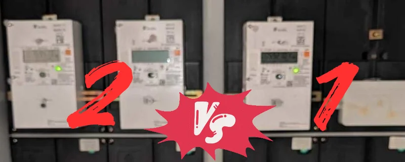 Zwei Stromzähler - einer für den Haushaltsstrom und ein zweiter für Boiler oder Speicherheizung