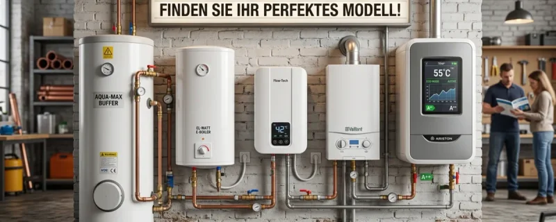 Moderner Warmwasserboiler mit smarter Steuerung